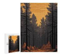 Rompecabezas para Adolescentes 500 PCS Vector Forest Rompecabezas para Adultos Juegos Relajantes Desafío Difícil Desafío Educativo 500 PCS