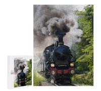 Rompecabezas para Adolescentes 500 PCS Vintage Steam Train in Nature Rompecabezas Juguetes Antiestrés Corte De Precisión Interacción Entre Padres E Hijos 500 PCS