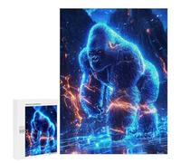 Rompecabezas para Adolescentes 500 PCS Voltage King - The Neon Gorilla Awakens Rompecabezas para Adultos Juego Práctico Decoración De Pared Cumpleaños Y Navidad 500 PCS