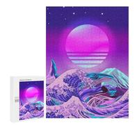 Rompecabezas para Adolescentes 500 PCS Wave Kanagawa Whale Orca Rompecabezas para Adolescentes Juegos Relajantes Regalos para Mujeres Actividades Divertidas En Casa 500 PCS