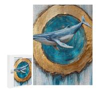 Rompecabezas para Adolescentes 500 PCS Whale Artwork Ocean Decor Rompecabezas para Adultos Actividades Familiares Interacción Entre Padres E Hijos Hermoso Juego De Diseño 500 PCS