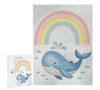 Rompecabezas para Adolescentes 500 PCS Whale, Fish and Rainbow Rompecabezas para Adultos Juguetes Antiestrés Arte De Pared Interacción Entre Padres E Hijos 500 PCS