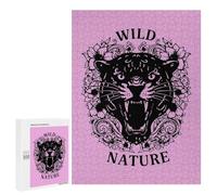 Rompecabezas para Adolescentes 500 PCS Wild Nature Black Panther Illustration Rompecabezas para Adultos Juegos De Relajación Análisis Y Lógica Diversión En Casa Actividades, 500 PCS