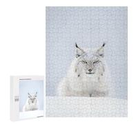 Rompecabezas para Adolescentes 500 PCS Wild Snow Lynx Spirit Cat Rompecabezas para Adultos Juegos Relajantes Desafío Difícil Desafío Educativo 500 PCS