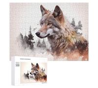Rompecabezas para Adolescentes 500 PCS Wild Wolf Spirit Rompecabezas para Adultos Juegos Familiares Análisis Y Lógica Actividades Divertidas En Casa 500 PCS