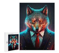 Rompecabezas para Adolescentes 500 PCS Wolf CEO In Suit Rompecabezas para Adultos Juego De Ingenio Decoración del Hogar Regalos para Reducir El Estrés 500 PCS
