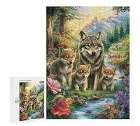 Rompecabezas para Adolescentes 500 PCS Wolf Family in The Forest Rompecabezas para Adolescentes Análisis Y Lógica Difícil Y Desafiante Gran Regalo para Jugar 500 PCS