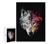 Rompecabezas para Adolescentes 500 PCS Wolf Low Poly Abstract Rompecabezas para Adultos Juego Familiar Decoración Desafiante De Completar 500 PCS