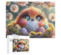 Rompecabezas para adolescentes, 500 piezas, colorido nido de búho de fantasía, rompecabezas para adultos, juguetes antiestrés, decoración perfecta para es ideal como regalo, 500 piezas
