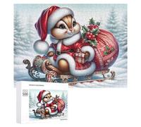 Rompecabezas para adolescentes, 500 piezas de ardillas navideñas para adultos, juegos familiares, diversión para toda la familia, 500 unidades