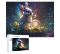 Rompecabezas para adolescentes, 500 piezas de conejito de jardín encantado, juegos relajantes, regalos para mujeres, actividades divertidas en casa, 500 piezas