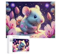 Rompecabezas para adolescentes, 500 piezas, ratón de jardín encantado, rompecabezas para adultos, juguetes antiestrés, decoración perfecta para es ideal como regalo, 500 unidades