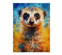 Rompecabezas para Adolescentes 52x38cm/1000pcs Colorful Meerkat Portrait Rompecabezas para Adultos Juegos Familiares Pero Divertidos Y Humorísticos Gran Regalo para Jugar 52x38cm/1000pcs