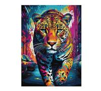 Rompecabezas para Adolescentes 52x38cm/1000pcs Colorful Urban Leopard Rompecabezas para Adultos Juego Familiar Desafío Difícil Cumpleaños Y Navidad 52x38cm/1000pcs