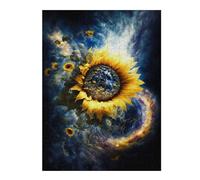 Rompecabezas para Adolescentes 52x38cm/1000pcs Cosmic Sunflower Bloom Rompecabezas para Adultos Juego Familiar Mejora La Memoria Cumpleaños Y Navidad 52x38cm/1000pcs