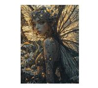 Rompecabezas para Adolescentes 52x38cm/1000pcs Fairy with Golden Wings Rompecabezas para Adultos Juegos Divertidos Alivia El Estrés Regalo De Cumpleaños, Regalos, 52x38cm/1000pcs
