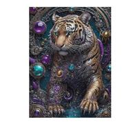Rompecabezas para Adolescentes 52x38cm/1000pcs Golden Technology Tiger Rompecabezas para Adultos Juegos Relajantes Alivia El Estrés Cumpleaños Y Navidad 52x38cm/1000pcs