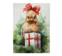 Rompecabezas para Adolescentes 52x38cm/1000pcs Merry Tiny Chicken Xmas Rompecabezas para Adultos Juguetes DIY para La Diversión Familiar Actividades Divertidas En Casa 52x38cm/1000pcs