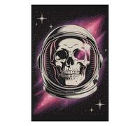 Rompecabezas para Adolescentes 75x50cm/1000pcs Astronaut Skull in Space Juego De Rompecabezas para Adultos, Divertido Y Humorístico. Ayuda A Ejercitar El Cerebro. 75x50cm/1000pcs