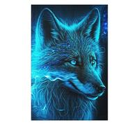 Rompecabezas para Adolescentes 75x50cm/1000pcs Blue Wolf Mystical Aura Rompecabezas para Adultos Juegos Relajantes Alivia El Estrés Cumpleaños Y Navidad 75x50cm/1000pcs
