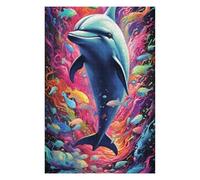 Rompecabezas para Adolescentes 75x50cm/1000pcs Colorful Dolphin Ocean Rompecabezas para Adultos Juguetes Antiestrés Arte De Pared Oferta como Regalos para Toda La Familia 75x50cm/1000pcs
