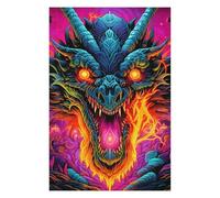 Rompecabezas para Adolescentes 75x50cm/1000pcs Dragon'S Fiery Roar -7 Rompecabezas para Adolescentes Juego De Ingenio Difícil Ayuda A Ejercitar El Cerebro 75x50cm/1000pcs