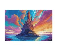 Rompecabezas para Adolescentes 75x50cm/1000pcs Enchanted Castle in A Dreamy Landscape Rompecabezas para Adultos Juego De Ingenio Decoración Juego Desafiante Regalos 75x50cm/1000pcs