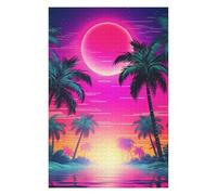 Rompecabezas para Adolescentes 75x50cm/1000pcs Ethereal Synthwave Horizon Rompecabezas para Adultos Juego De Ingenio Una Obra De Arte Cumpleaños Y Navidad 75x50cm/1000pcs