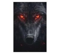 Rompecabezas para Adolescentes 75x50cm/1000pcs Evil Black Wolf Portrait Rompecabezas para Adultos Juguetes DIY para La Diversión Familiar Actividades Divertidas En Casa 75x50cm/1000pcs