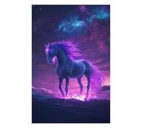 Rompecabezas para Adolescentes 75x50cm/1000pcs Neon Space Cute Horse Rompecabezas para Adultos Juegos De Relajación Montaje De Patrones para Cumpleaños, Navidad 75x50cm/1000pcs