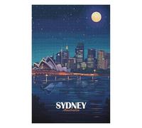 Rompecabezas para Adolescentes 75x50cm/1000pcs Sydney Australia Night Skyline Illustration Rompecabezas Juego Práctico Vacaciones En Casa Matar El Tiempo Juego Desafiante Regalos 75x50cm/1000pcs