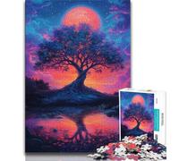 Rompecabezas para Adolescentes Árbol de la Vida, Ayuda al Cerebro a ejercitar, Juguetes adictivos para Cultivar la Paciencia, decoración, 38x26cm