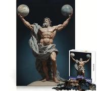 Rompecabezas para Adolescentes Atlas sosteniendo Dos Planetas de 1000 piezasEstimula la Memoria y Proporciona un Descanso placenteroCierre seguroRegalo significativo (38x26cm)