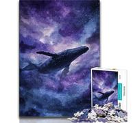 Rompecabezas para Adolescentes Ballena de Acuarela Rompecabezas para Adultos de 1000 Piezas Toda la Familia a Partir de 14 años 50x75cm