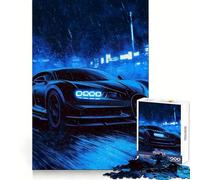 Rompecabezas para Adolescentes Blue Bugatti in The Rain de 1000 Piezas Ideal para Entrenar la concentración, Relajarse y Encontrar el Equilibrio Perfecto Un Regalo estupendo (38x52cm)