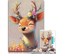 Rompecabezas para Adolescentes Bonito Ciervo Sika para Adultos 1000 Piezas Juguetes educativos de Aprendizaje Juegos Familiares Que fomentan el Amor en Pareja (50x75cm)