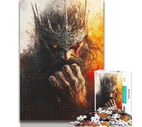 Rompecabezas para Adolescentes Caballero Rojo Sangriento, 1000 Piezas, Arte al carbón, Ideal para Pasar el rato en casa, decoración del hogar, 50x75cm