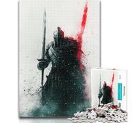 Rompecabezas para Adolescentes: Caballero Rojo Sangriento, 1000 Piezas, Juego Familiar, Regalo de cumpleaños Desafío, dificultad Alta, 50x75cm