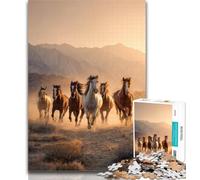 Rompecabezas para Adolescentes: Caballo Corriendo, 1000 Piezas, Juego Educativo para cumpleaños y Navidad 50x75cm