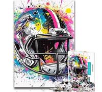 Rompecabezas para Adolescentes, Casco de Acuarela, Rompecabezas de 1000 Piezas para Adultos, Juguete Educativo de Aprendizaje, Toda la Familia, 50x75cm