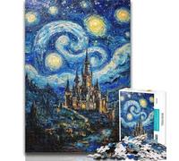 Rompecabezas para Adolescentes Castillo bajo Las Estrellas, 1000 Piezas, para Adultos y Adolescentes Entrena tu Cerebro y Tus Manos Regalo de cumpleaños, 50x75cm