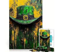 Rompecabezas para Adolescentes con diseño de Gorro de San Patricio, 1000 Piezas Refuerza la Memoria Sencillo, Divertido, de Calidad Regalo Memorable 38x26cm