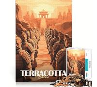 Rompecabezas para Adolescentes con diseño del Ejército de Terracota, 1000 Piezas, para estimular la Memoria, Actividad en casa, patrón de Montaje, 38x26cm