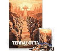 Rompecabezas para Adolescentes con diseño del Ejército de Terracota, 1000 Piezas, para estimular la Memoria, Actividad en casa, patrón de Montaje, 38x26cm