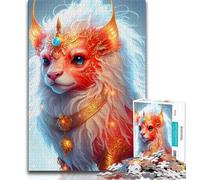 Rompecabezas para Adolescentes con un Lindo dragón bebé, Ideal para familias, para Disfrutar en casa, como Regalo de cumpleaños o de Viaje (75x50cm)
