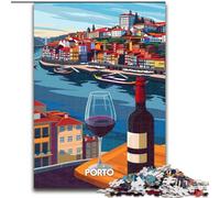 Rompecabezas para Adolescentes con Vistas al Vino de Oporto, Juguetes educativos, Juegos para aliviar el estrés y fomentar el Amor en Pareja, 50x75cm