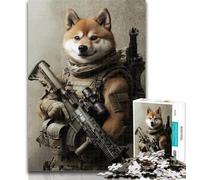 Rompecabezas para Adolescentes Corgi Fuerzas Especiales Rompecabezas para Adultos 1000 Piezas, Juguetes Juegos educativos Alivio del estrés Fomenta el Amor en Pareja 26x38cm