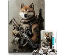 Rompecabezas para Adolescentes Corgi Fuerzas Especiales, Toda la Familia Apto para niños de 14 años (tamaño 38x26cm)
