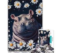 Rompecabezas para Adolescentes Daisy e Hippo 1000 Piezas para Adultos Juego de ingenio decoración de Pared cumpleaños y Navidad (26x38cm)