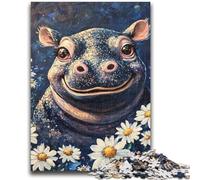 Rompecabezas para Adolescentes Daisy e Hippo, 1000 Piezas para Adultos, Juguetes de Entretenimiento Familiar con póster a Juego y Hoja de Trivia, 38x26cm